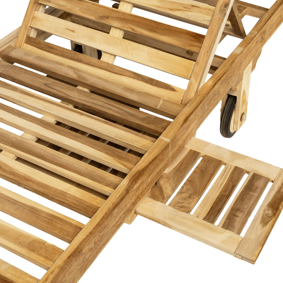 Sezlong din lemn de tec