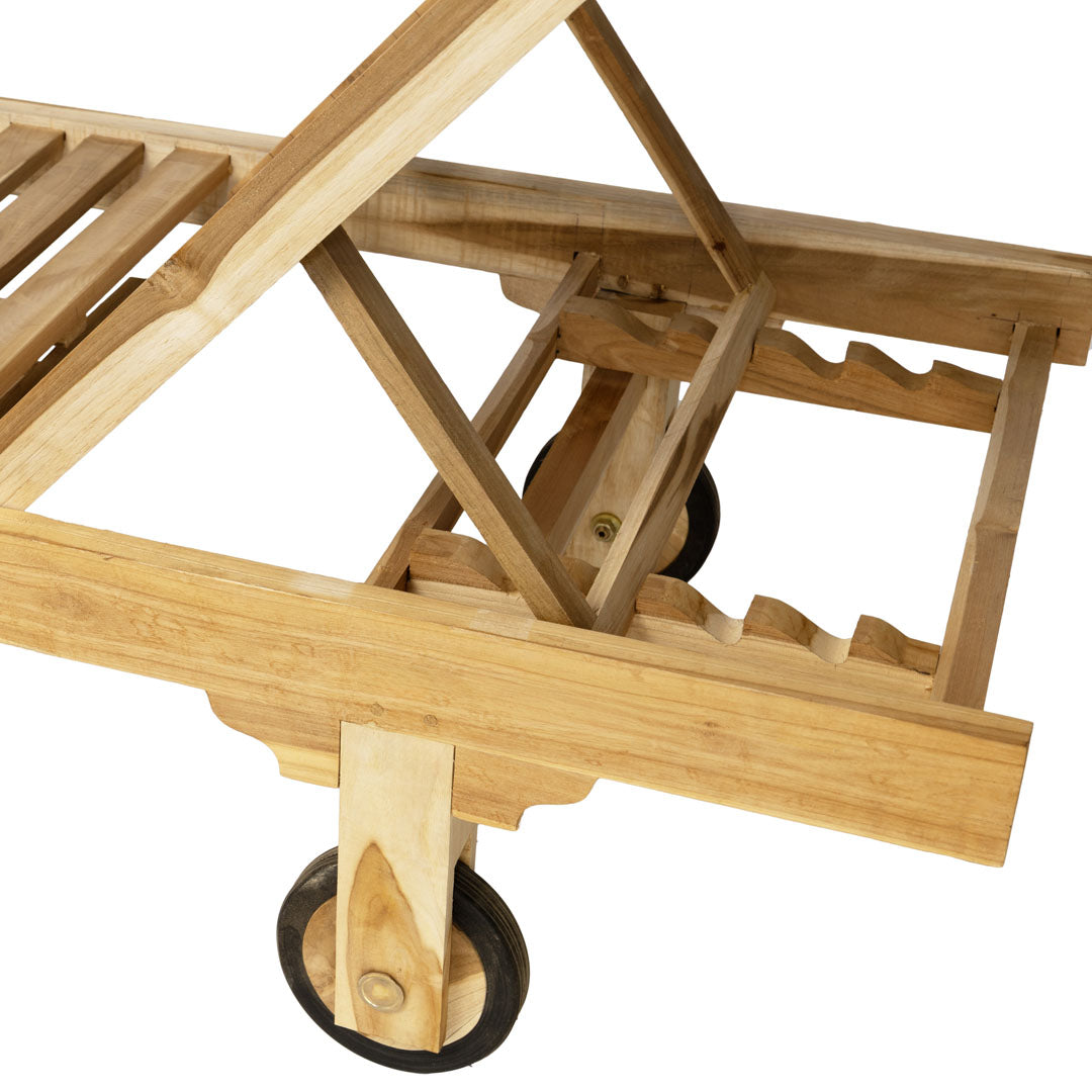 Sezlong din lemn de tec