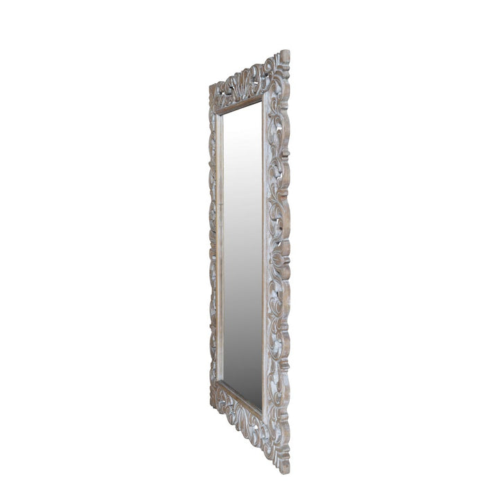 Oglinda multicolora din lemn de tec Floralis 150x80 cm