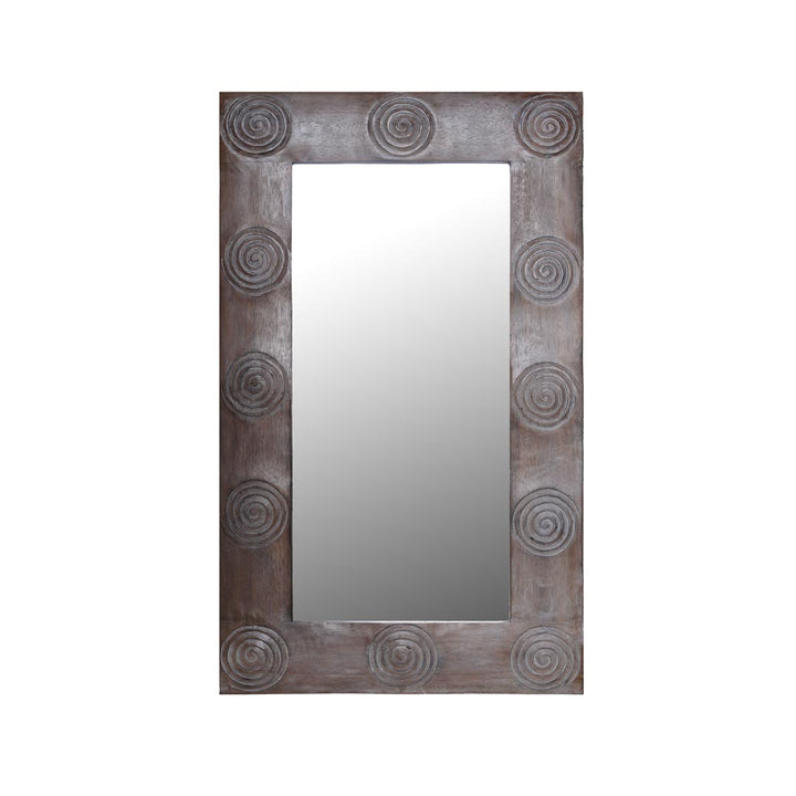 Oglinda multicolora din lemn de tec Spira 80x60 cm
