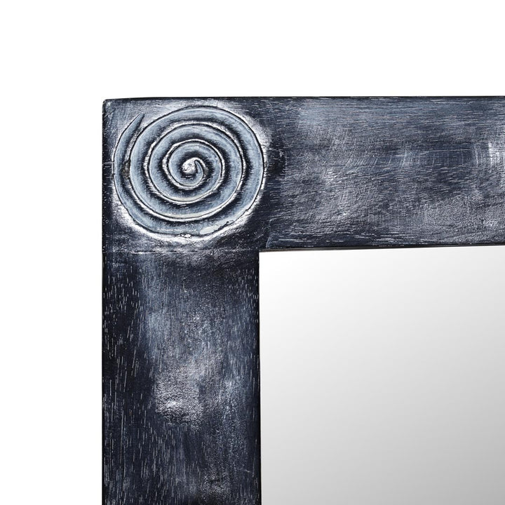 Oglinda multicolora din lemn de tec Spira 80x60 cm