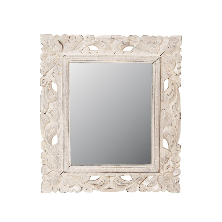 Oglinda multicolora din lemn de tec Folia