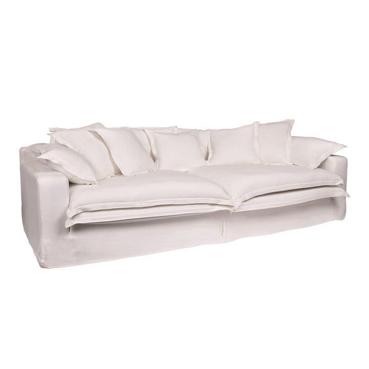 Canapea cu 3 locuri alba Ray 240x108x67 cm