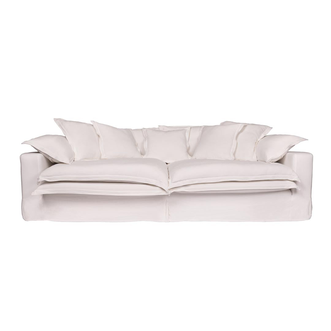 Canapea cu 3 locuri alba Ray 240x108x67 cm