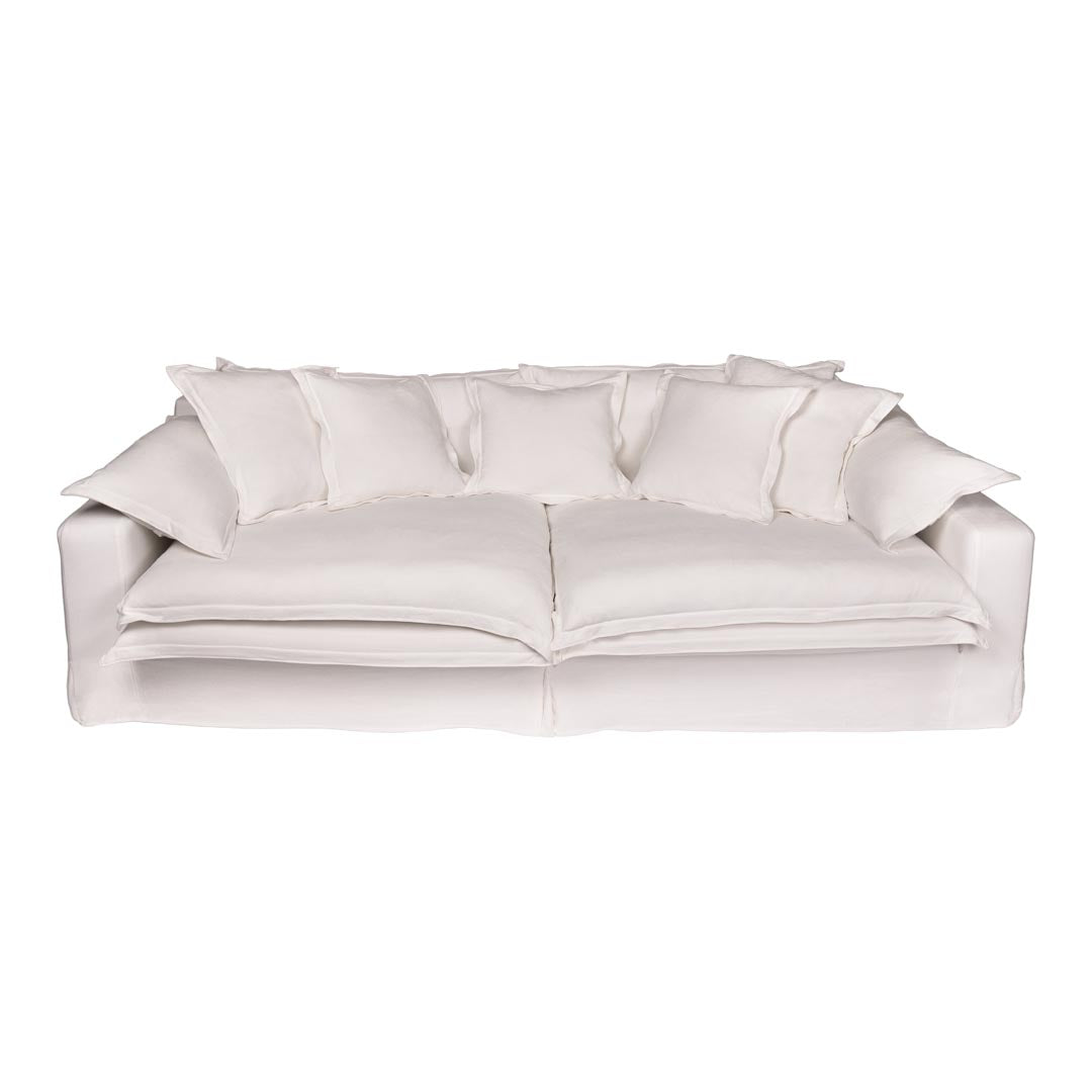 Canapea cu 3 locuri alba Ray 240x108x67 cm