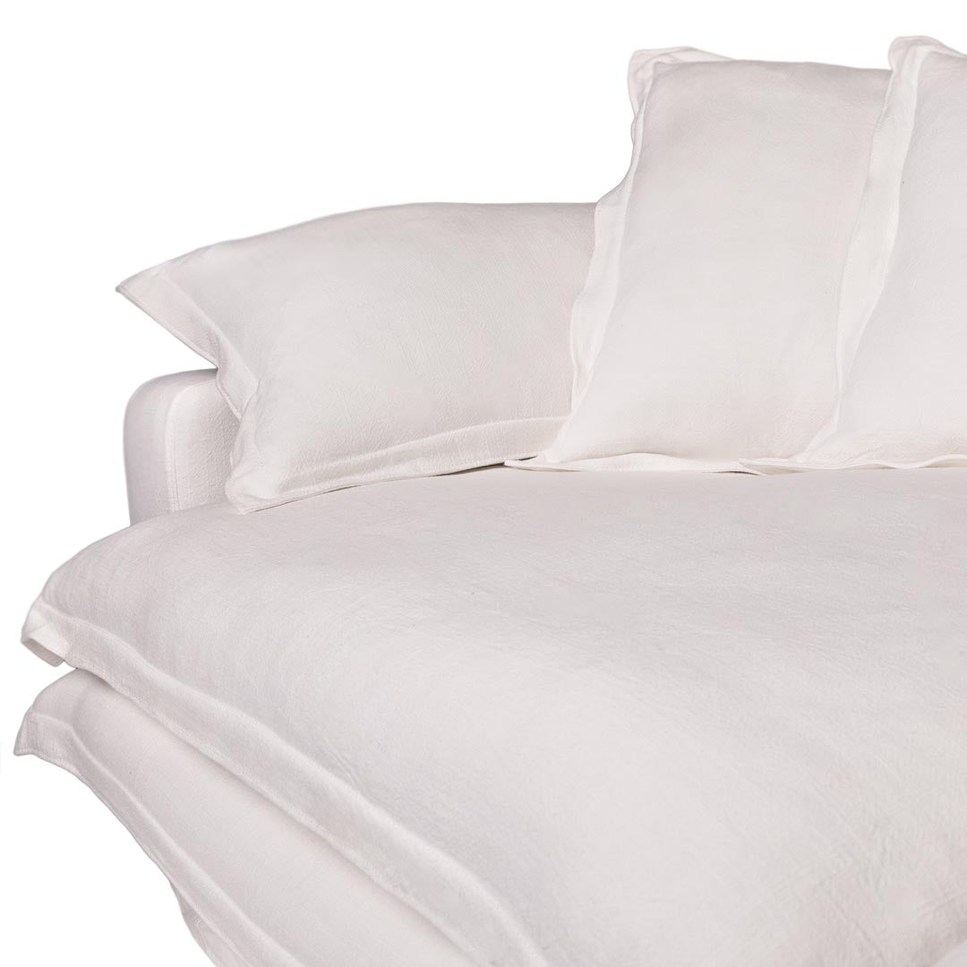 Canapea cu 3 locuri alba Ray 240x108x67 cm