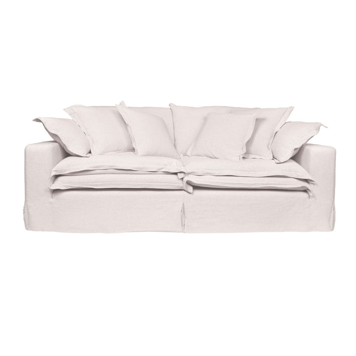 Canapea cu 2 locuri alba Ray 198x108x67cm