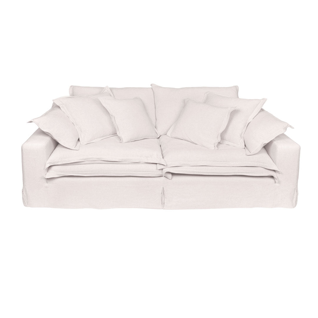 Canapea cu 2 locuri alba Ray 198x108x67cm