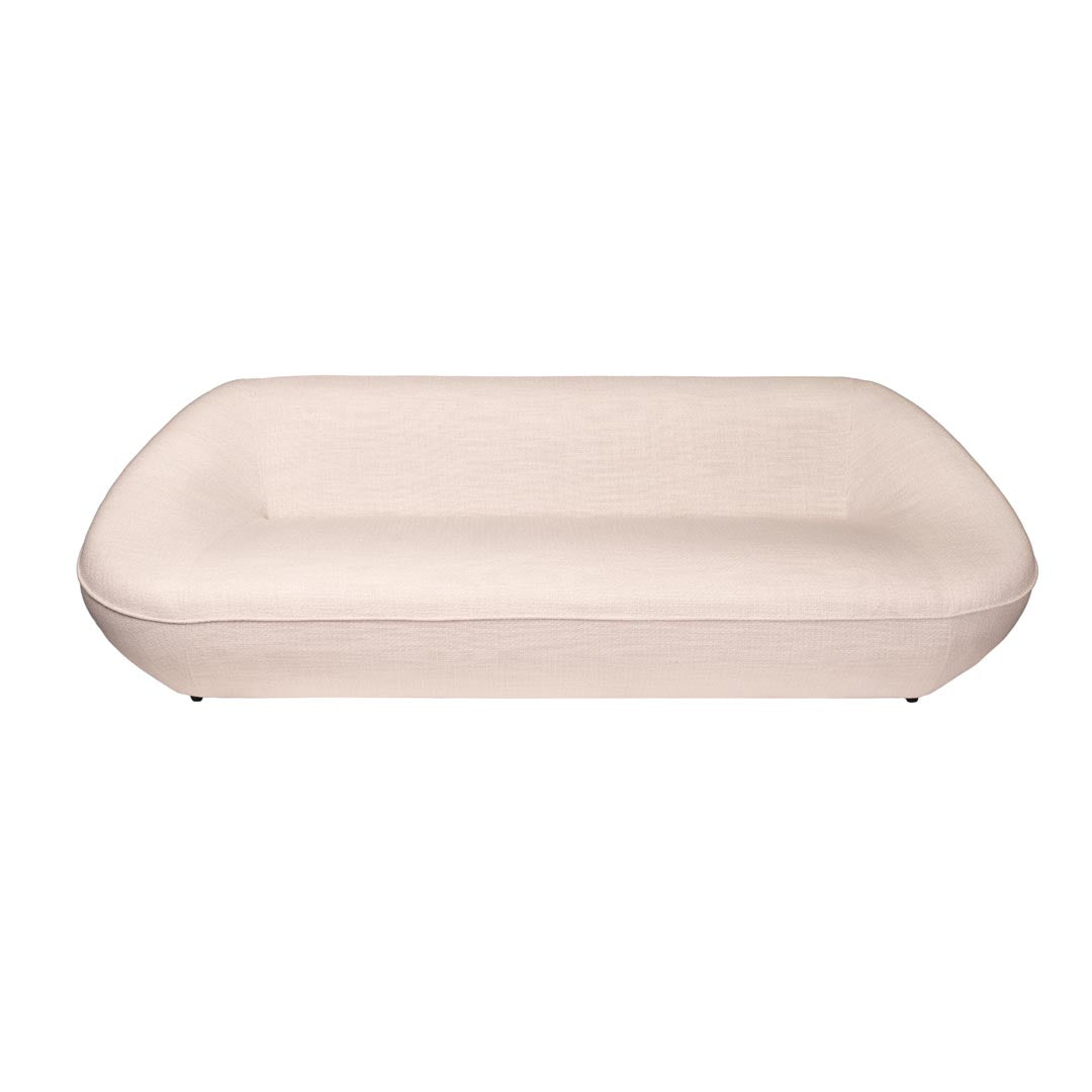 Canapea cu 3 locuri alba Dazha 252x101x73 cm