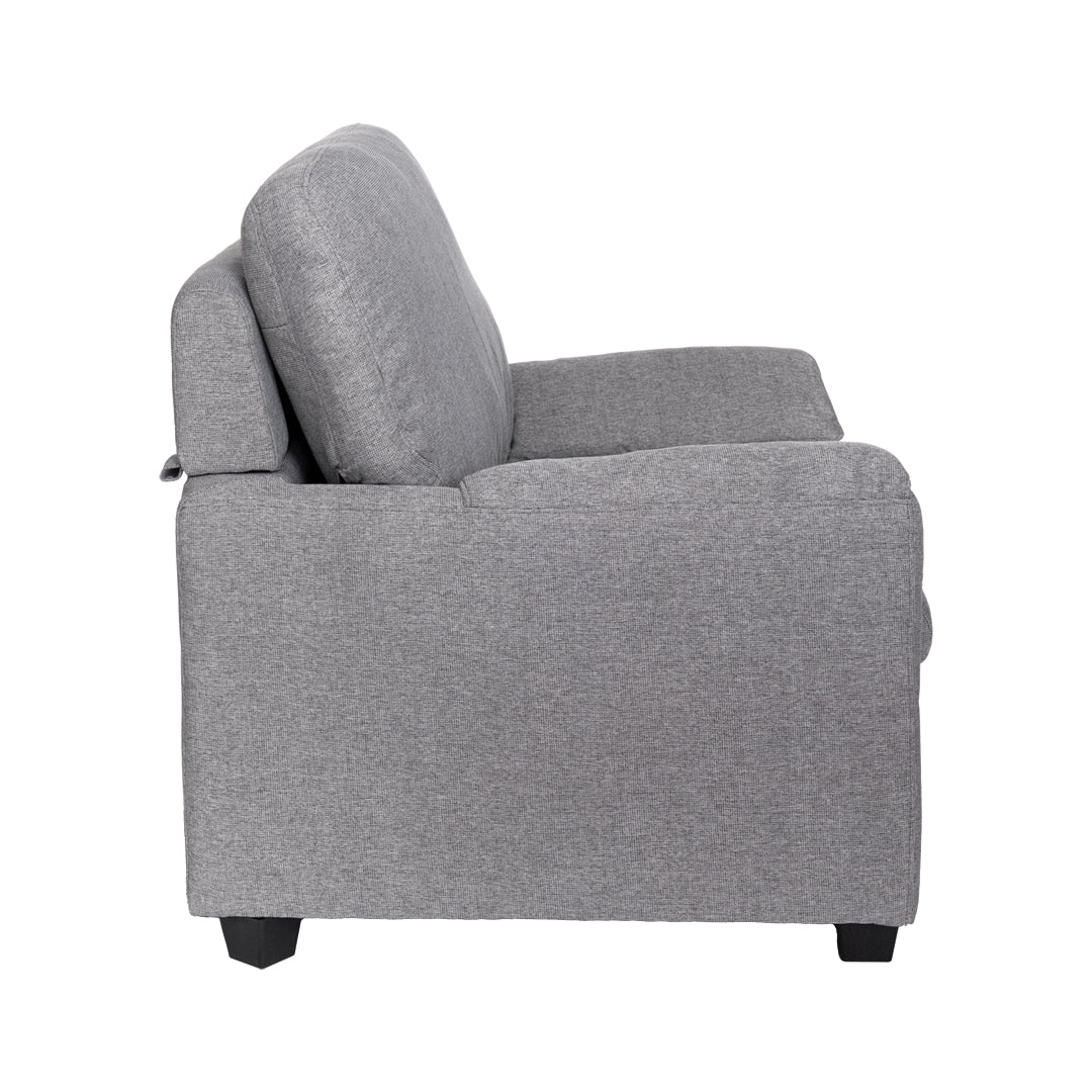 Fotoliu extensibil gri din material textil Tai