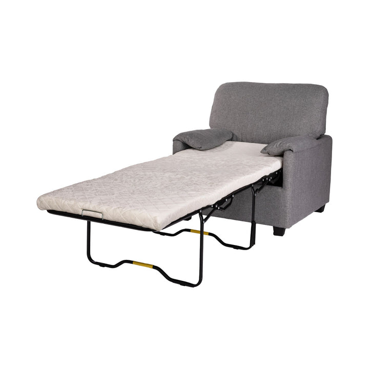 Fotoliu extensibil gri din material textil Tai