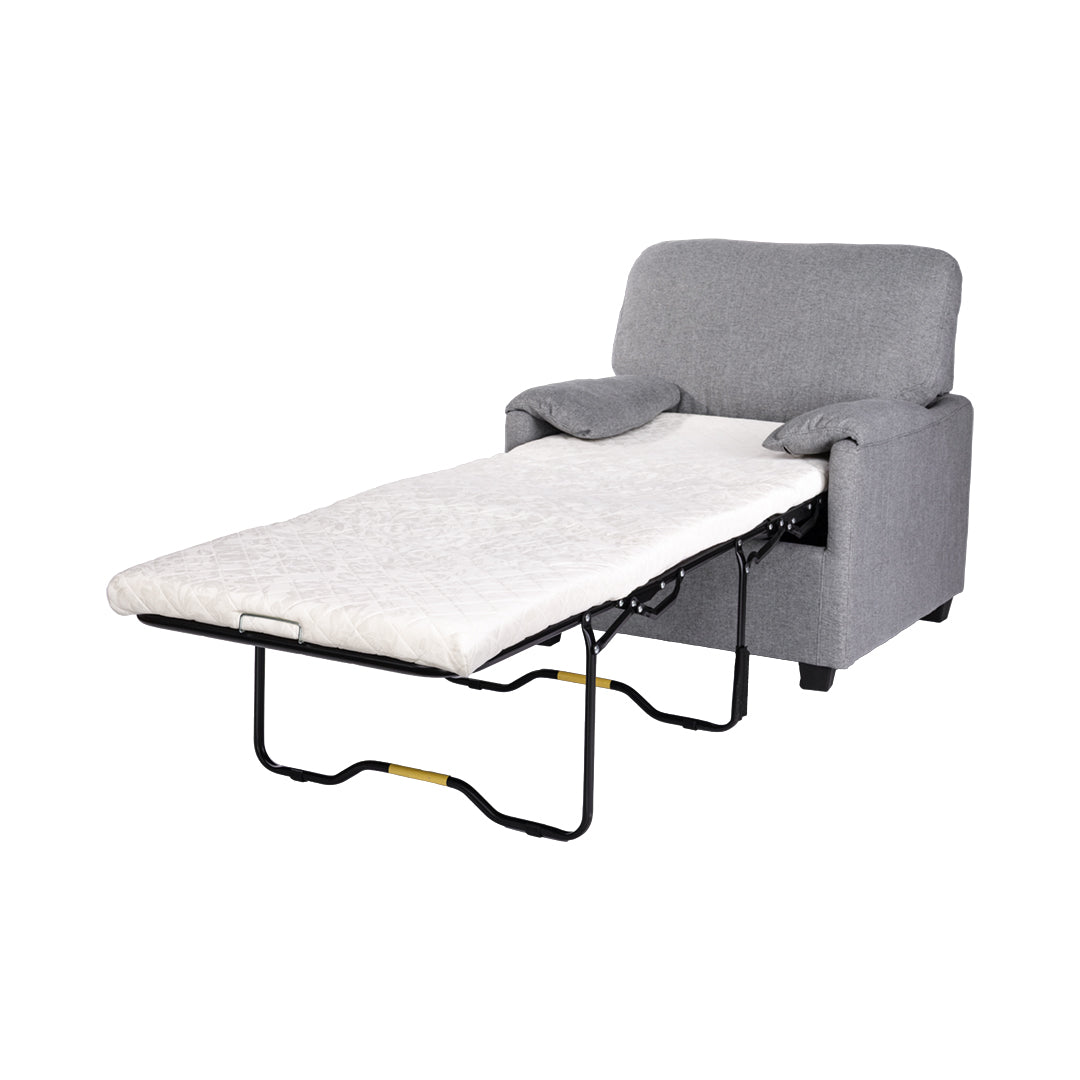 Fotoliu extensibil gri din material textil Tai