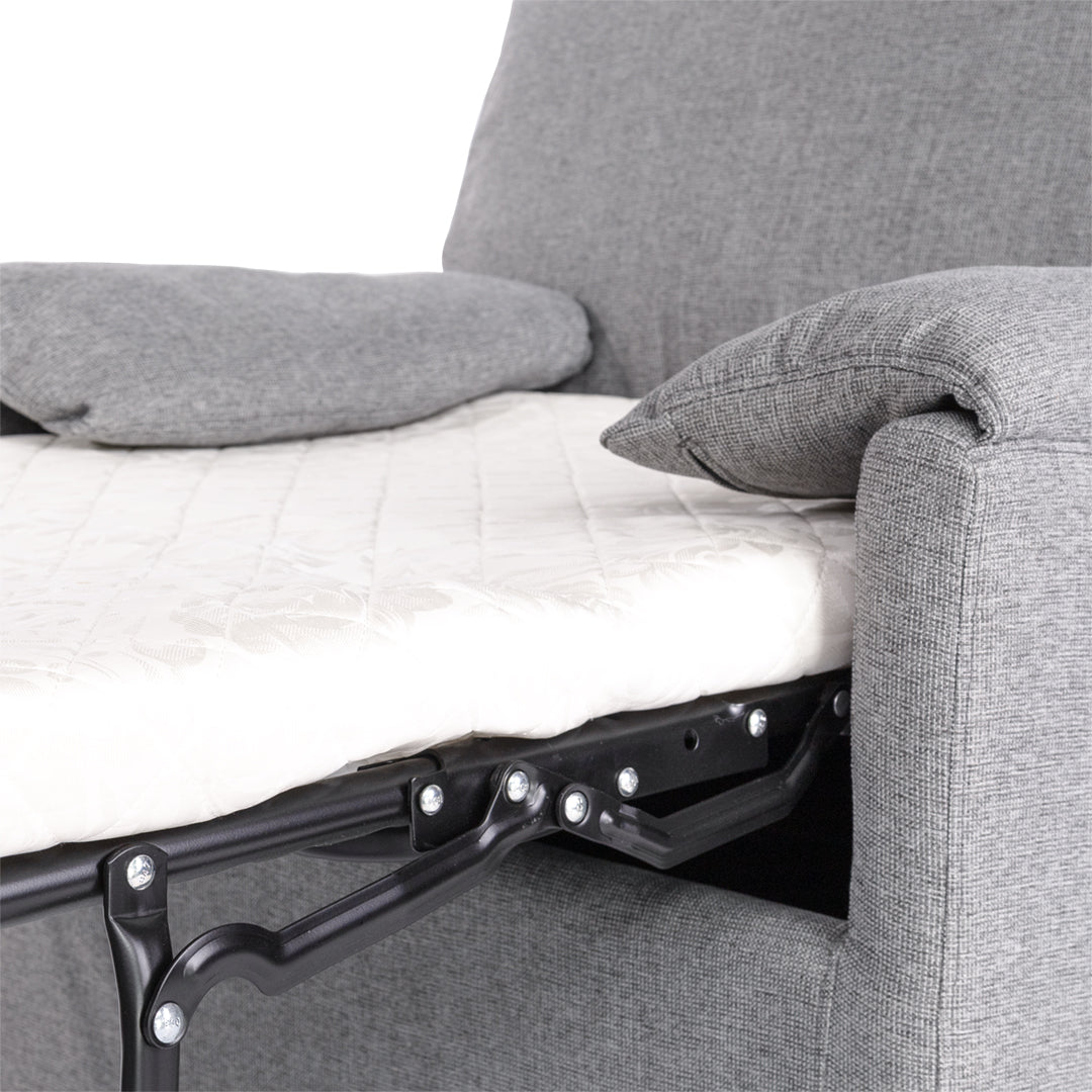 Fotoliu extensibil gri din material textil Tai