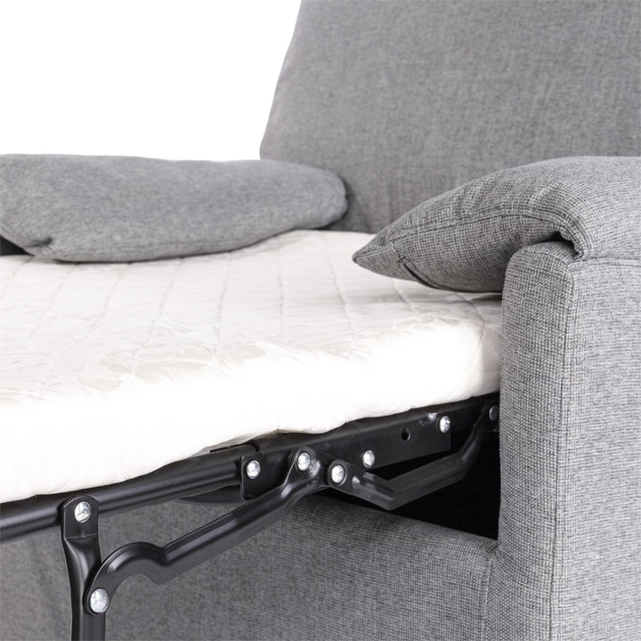 Fotoliu extensibil gri din material textil Tai