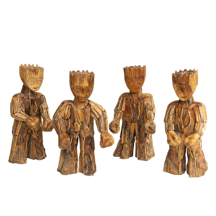 Figurina din lemn de tec Baby Groot