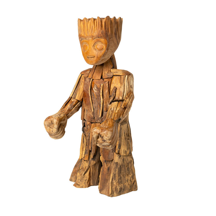 Figurina din lemn de tec Baby Groot