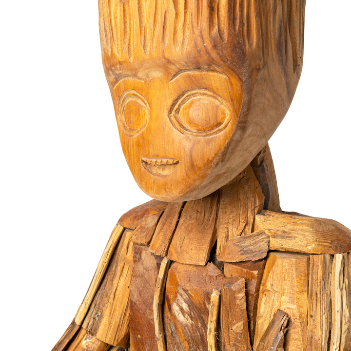 Statueta din lemn de tec Baby Groot 90 cm