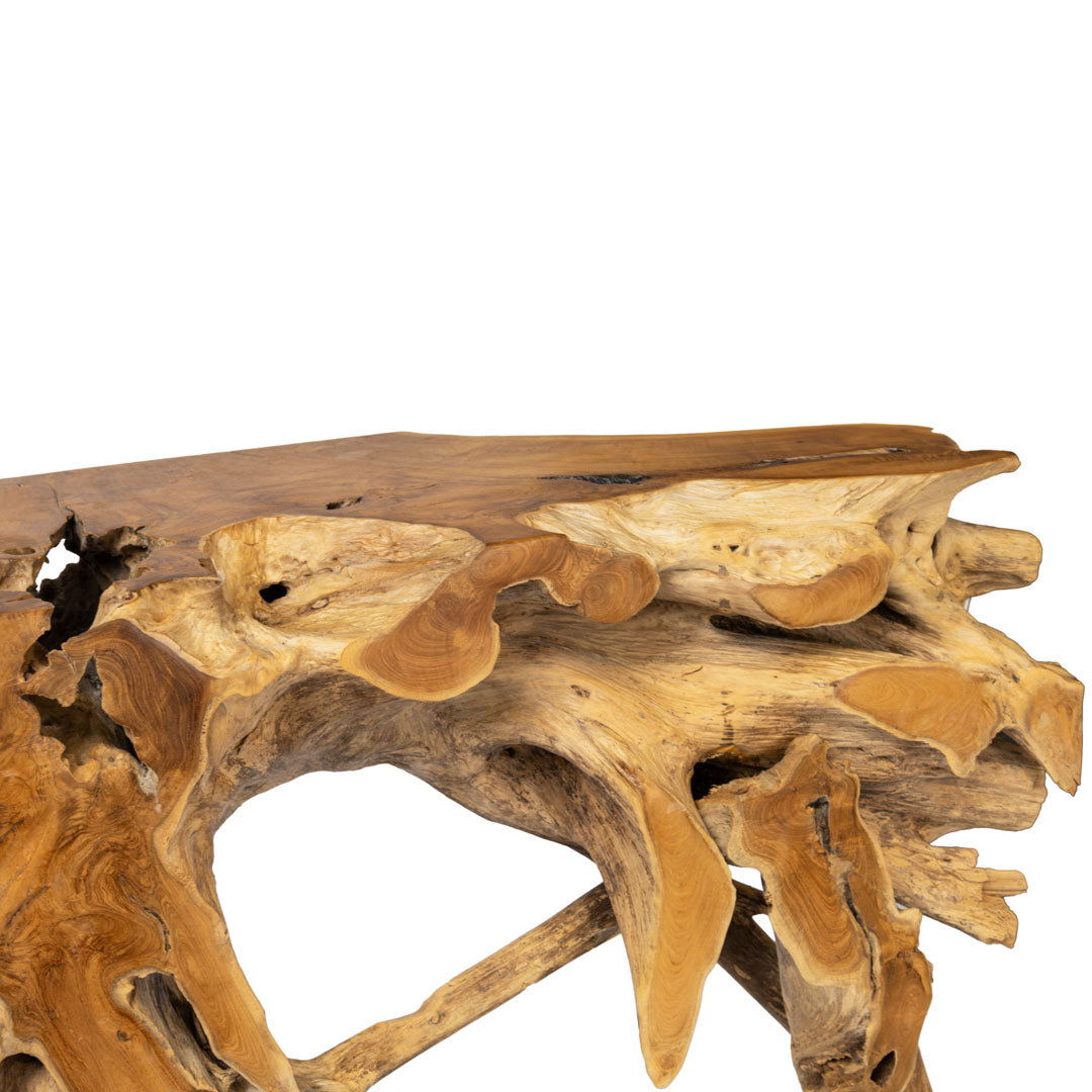 Consola maro din lemn de tec Wana 150x40x80cm