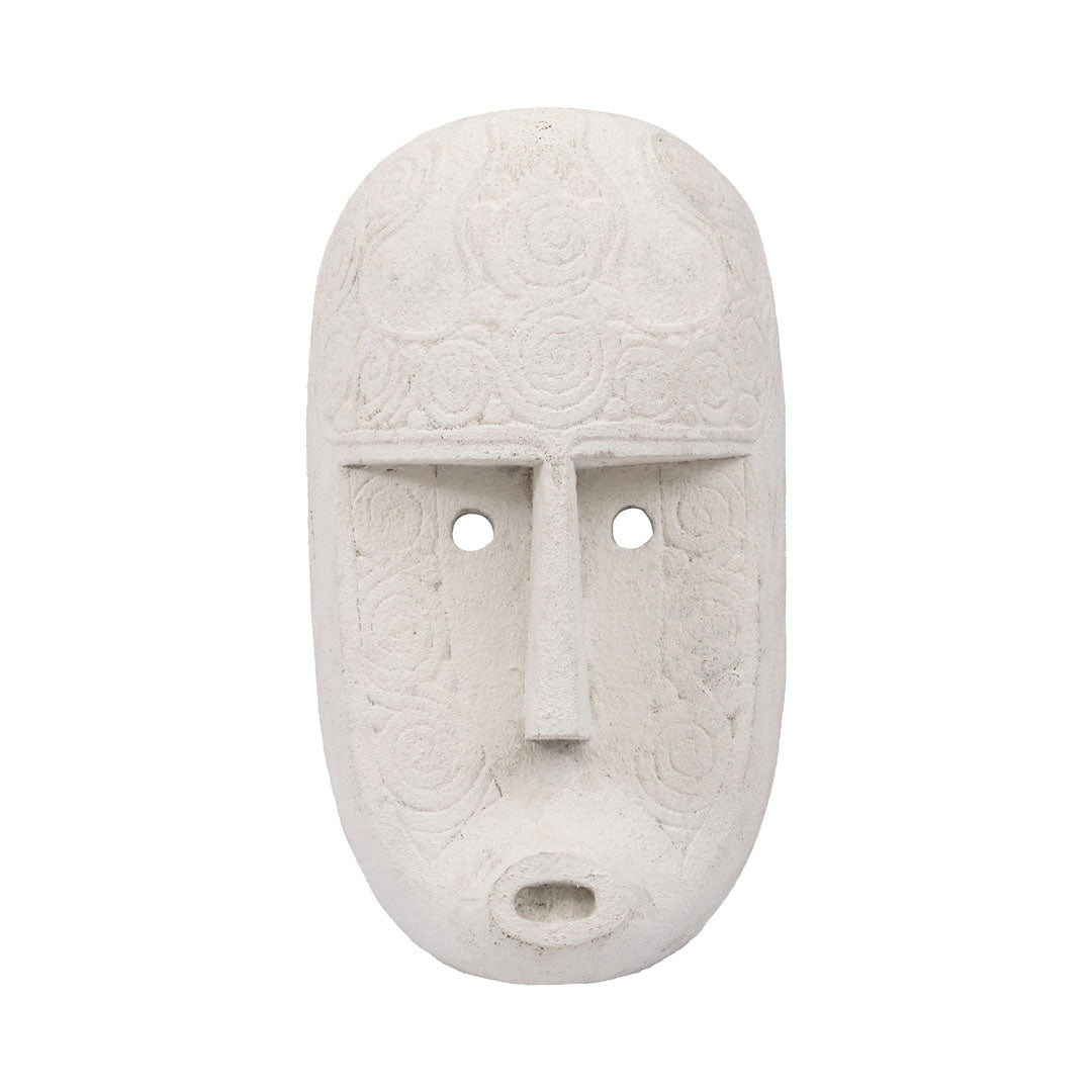 Decoratiune de perete albe din lemn de albasia Nui 80cm