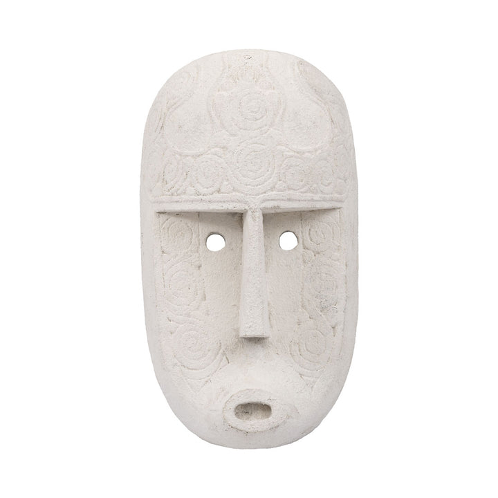 Decoratiune de perete albe din lemn de albasia Nui 40cm