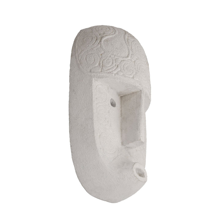 Decoratiune de perete albe din lemn de albasia Nui 40cm