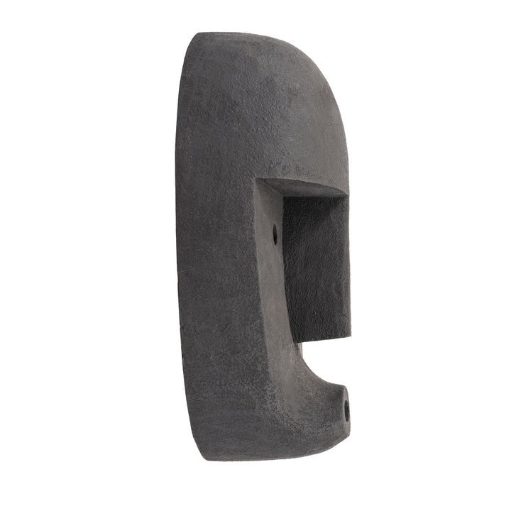 Decoratiune de perete neagra din lemn de albasia Moai 60cm