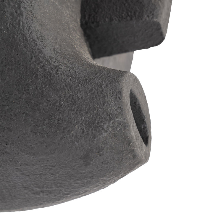 Decoratiune de perete neagra din lemn de albasia Moai 60cm