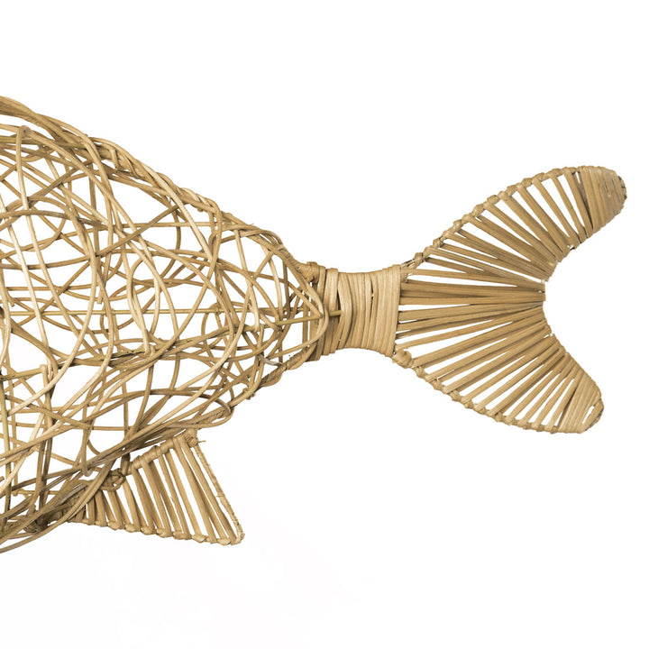 Abajur din ratan Ikan 120x120x60cm