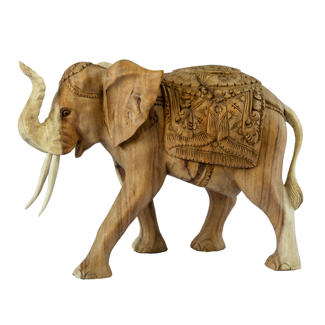Figurina elefant din lemn de suar Hathi