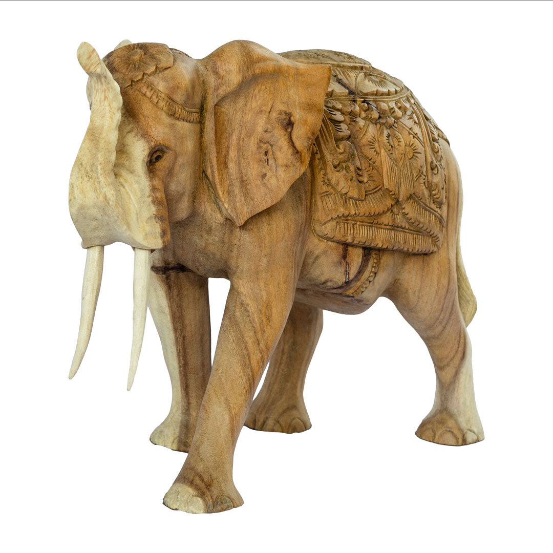 Figurina elefant din lemn de suar Hathi