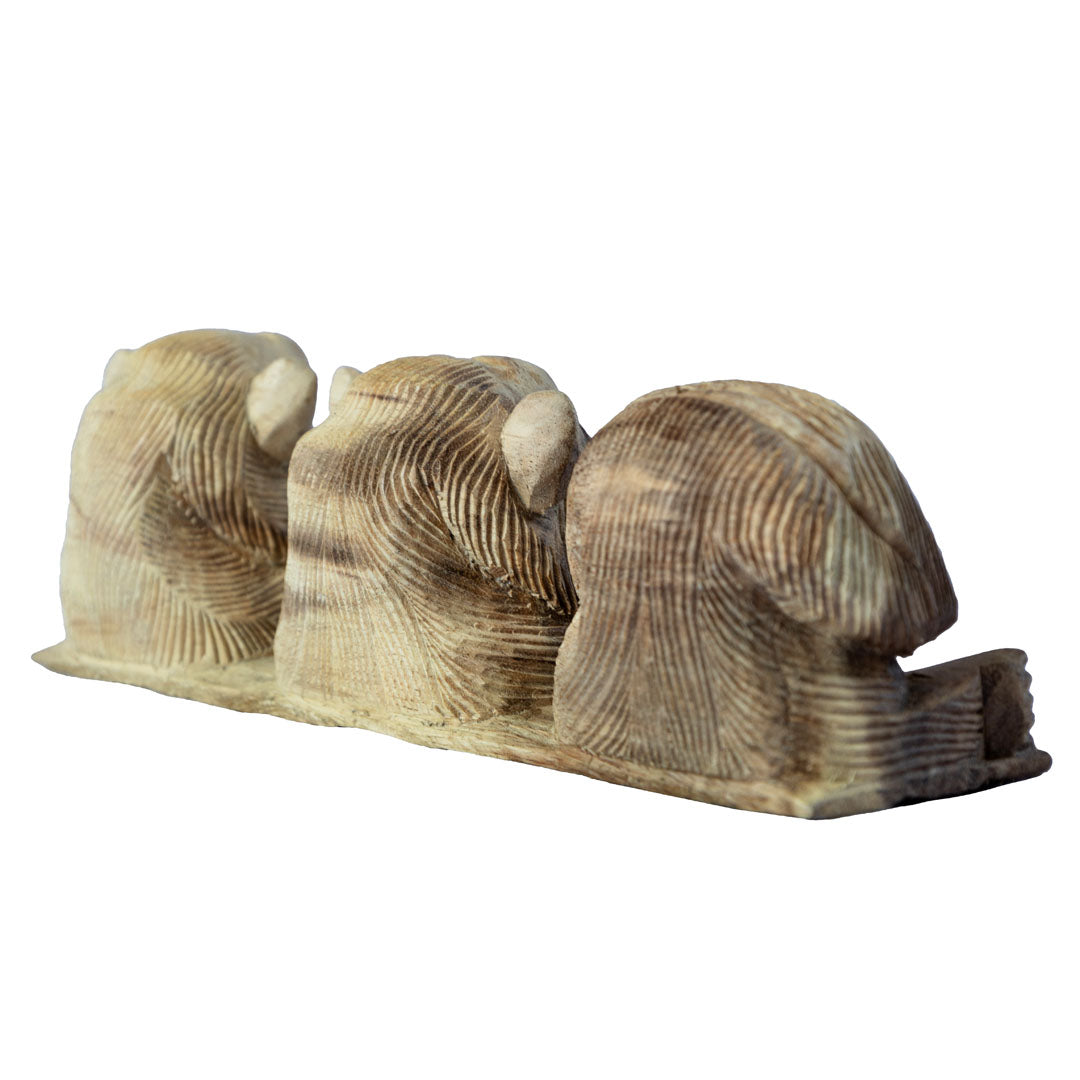 Figurina din lemn de suar Three Wise Monkeys