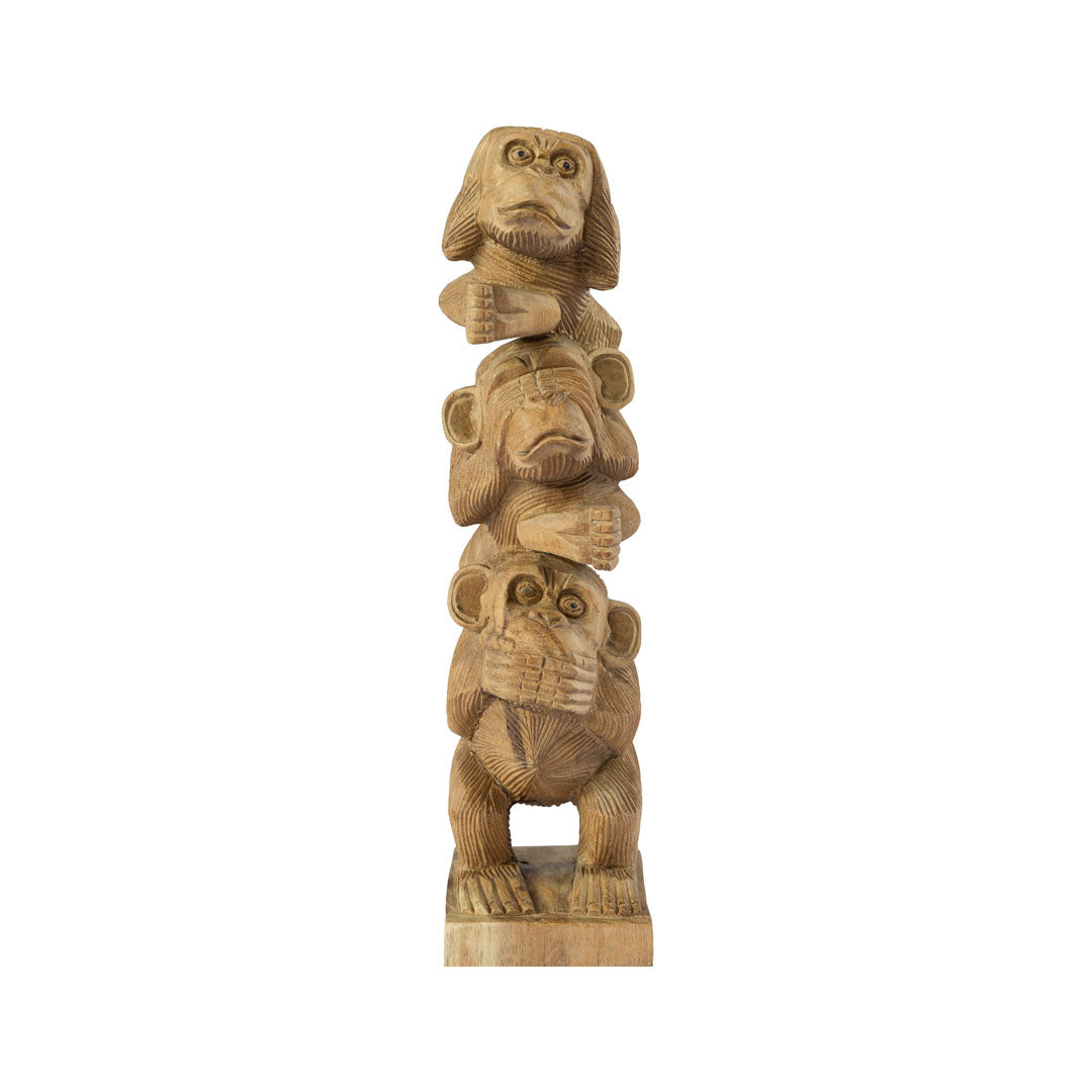 Figurina din lemn de suar Three Wise Monkeys