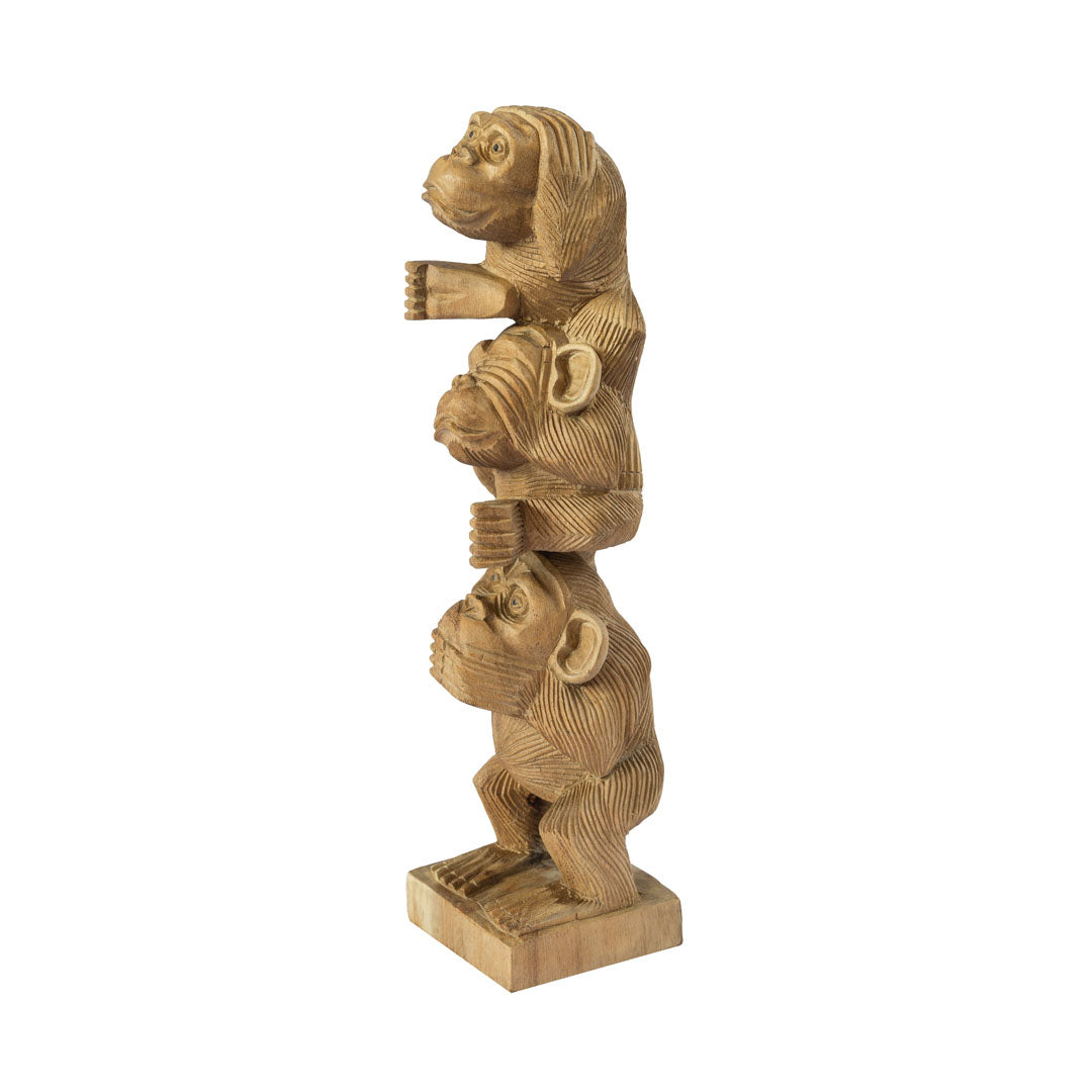 Figurina din lemn de suar Three Wise Monkeys