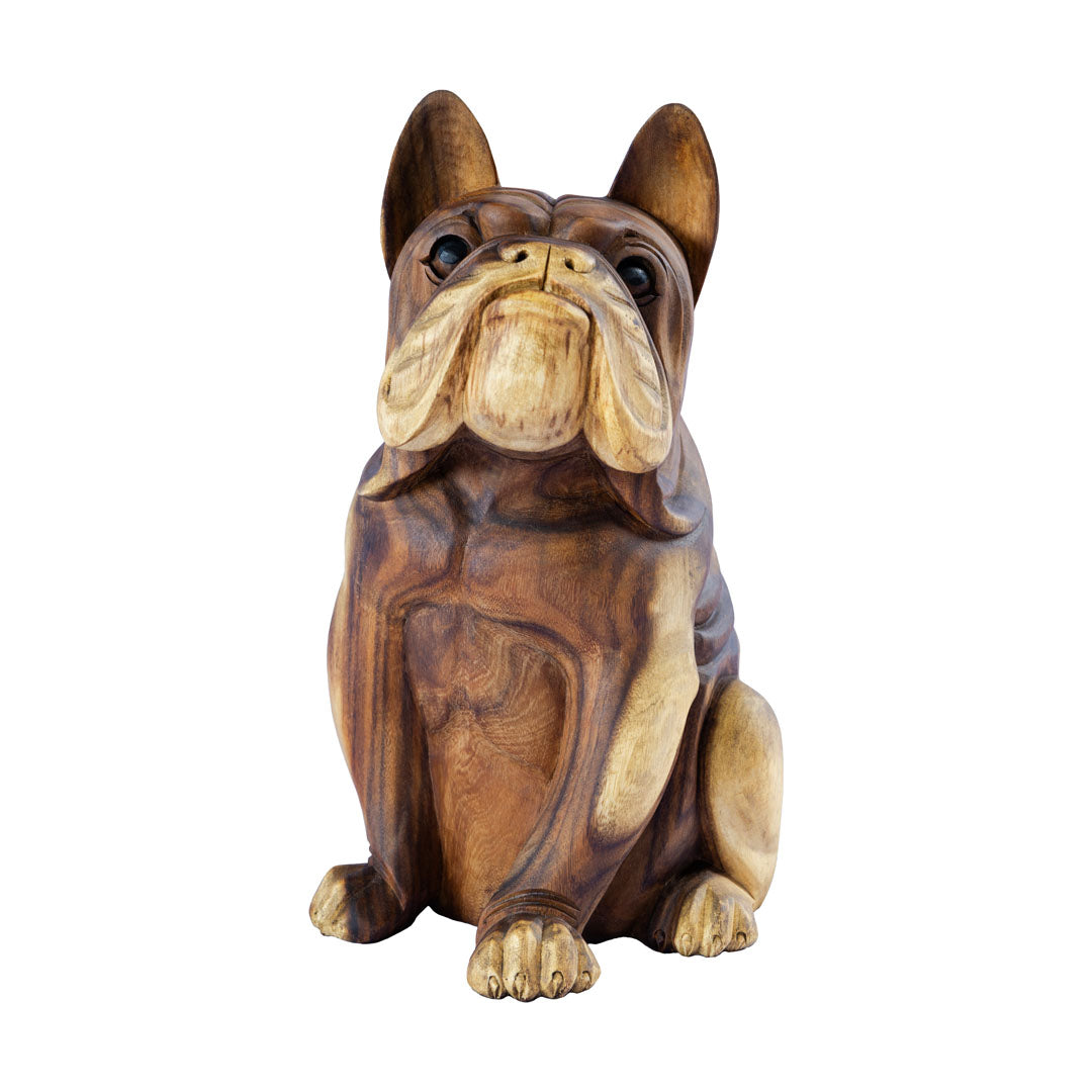 Figurina din lemn de suar Bulldog
