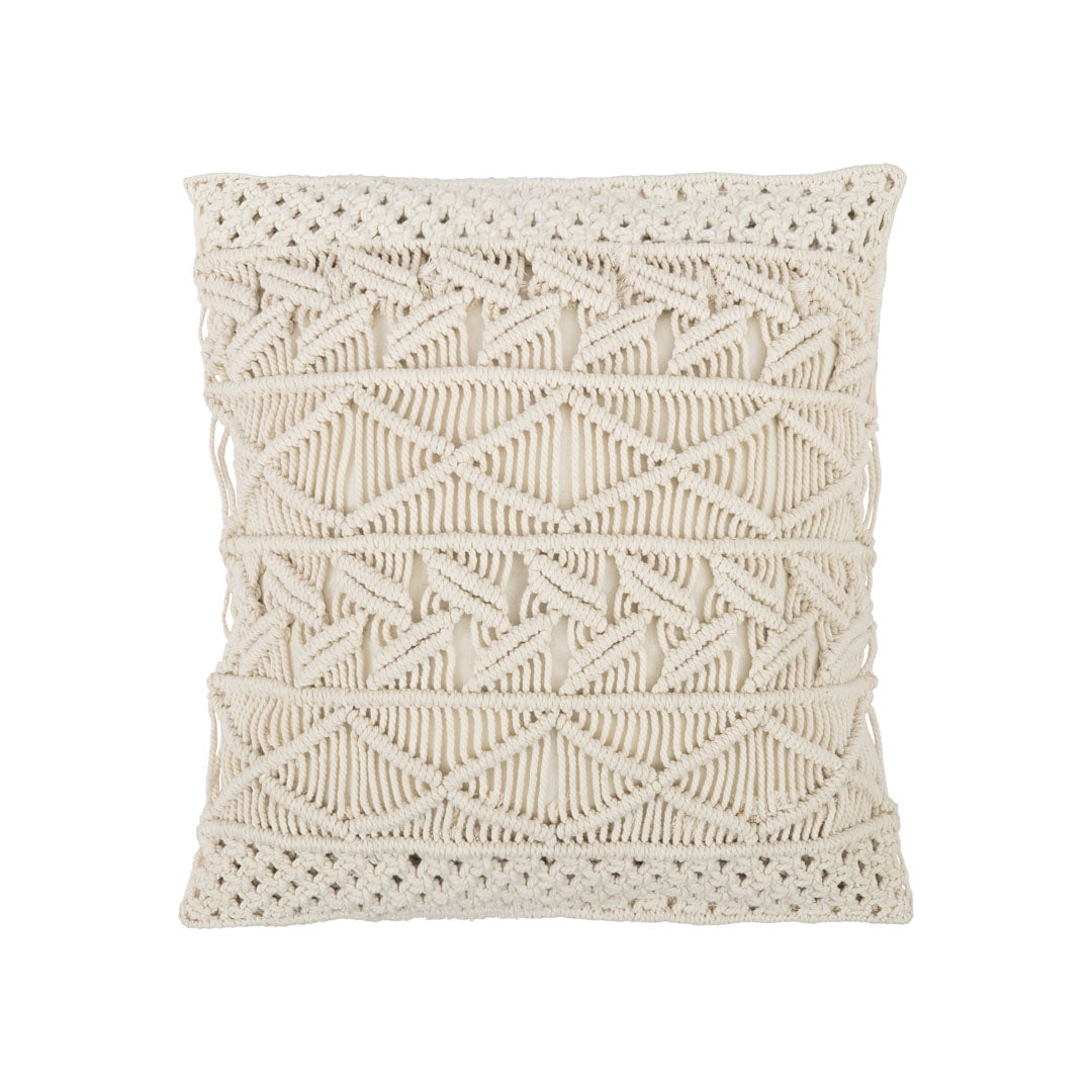 Fata de perna ivoire din macrame si bumbac Weaver