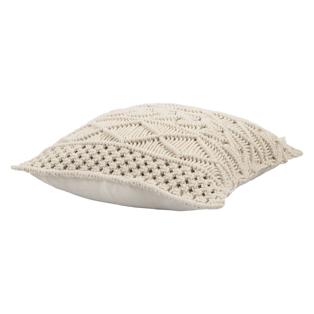 Fata de perna ivoire din macrame si bumbac Weaver