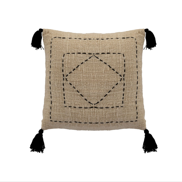 Fata de perna bej din macrame si bumbac Twine