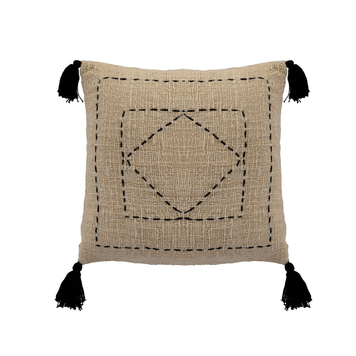 Fata de perna bej din macrame si bumbac Twine
