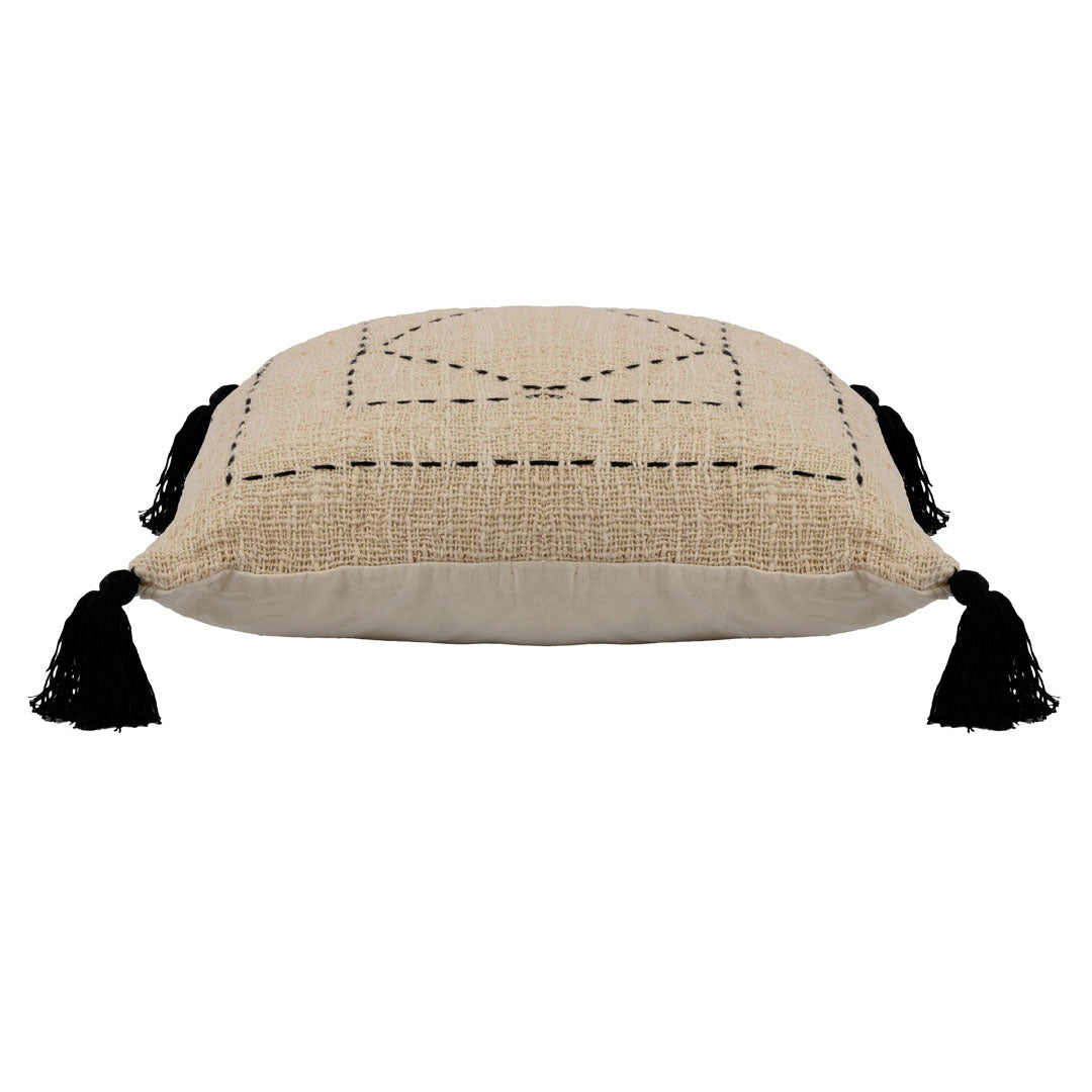 Fata de perna bej din macrame si bumbac Twine