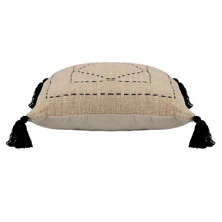 Fata de perna bej din macrame si bumbac Twine