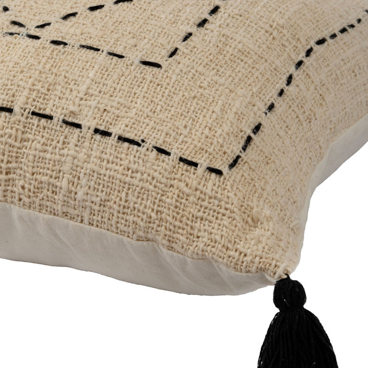 Fata de perna bej din macrame si bumbac Twine