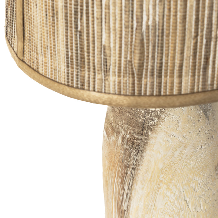 Veioza din lemn de tec si iarba de mare Isla