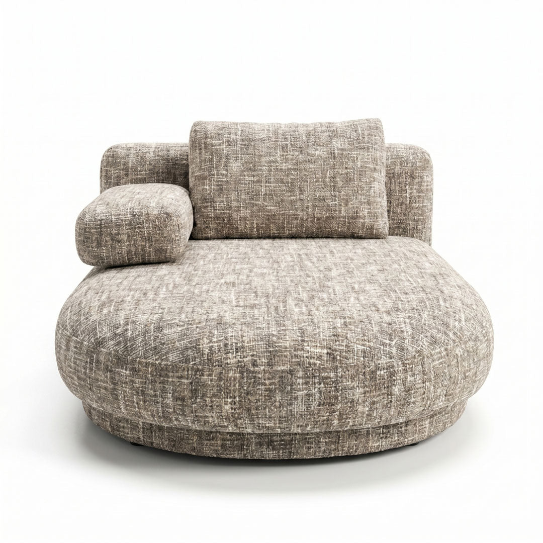 Fotoliu Grej din cadru din lemn de plop si pin Cuddler 150x170x80cm