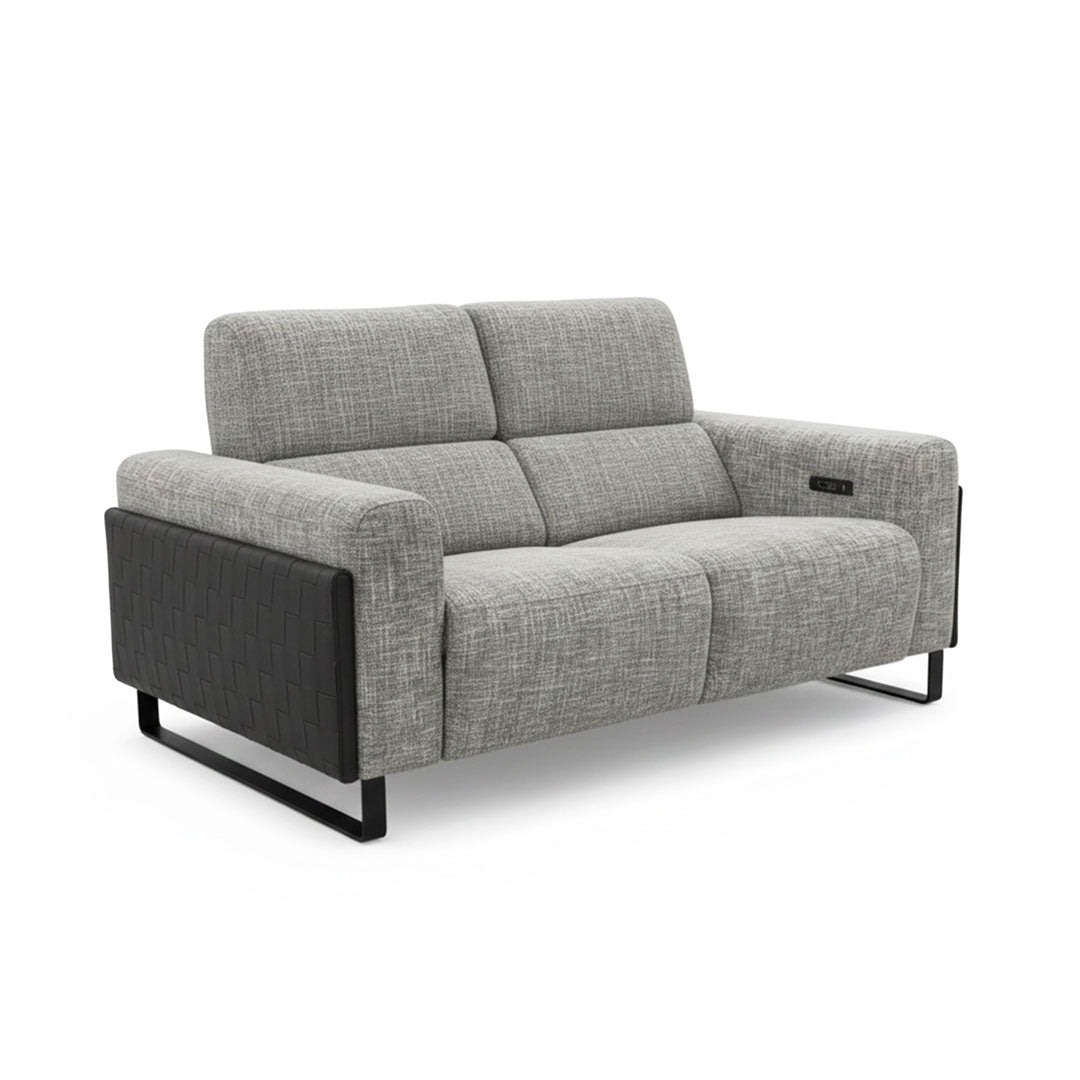 Canapea extensibila gri din cadru lemn de plop si pin Arven