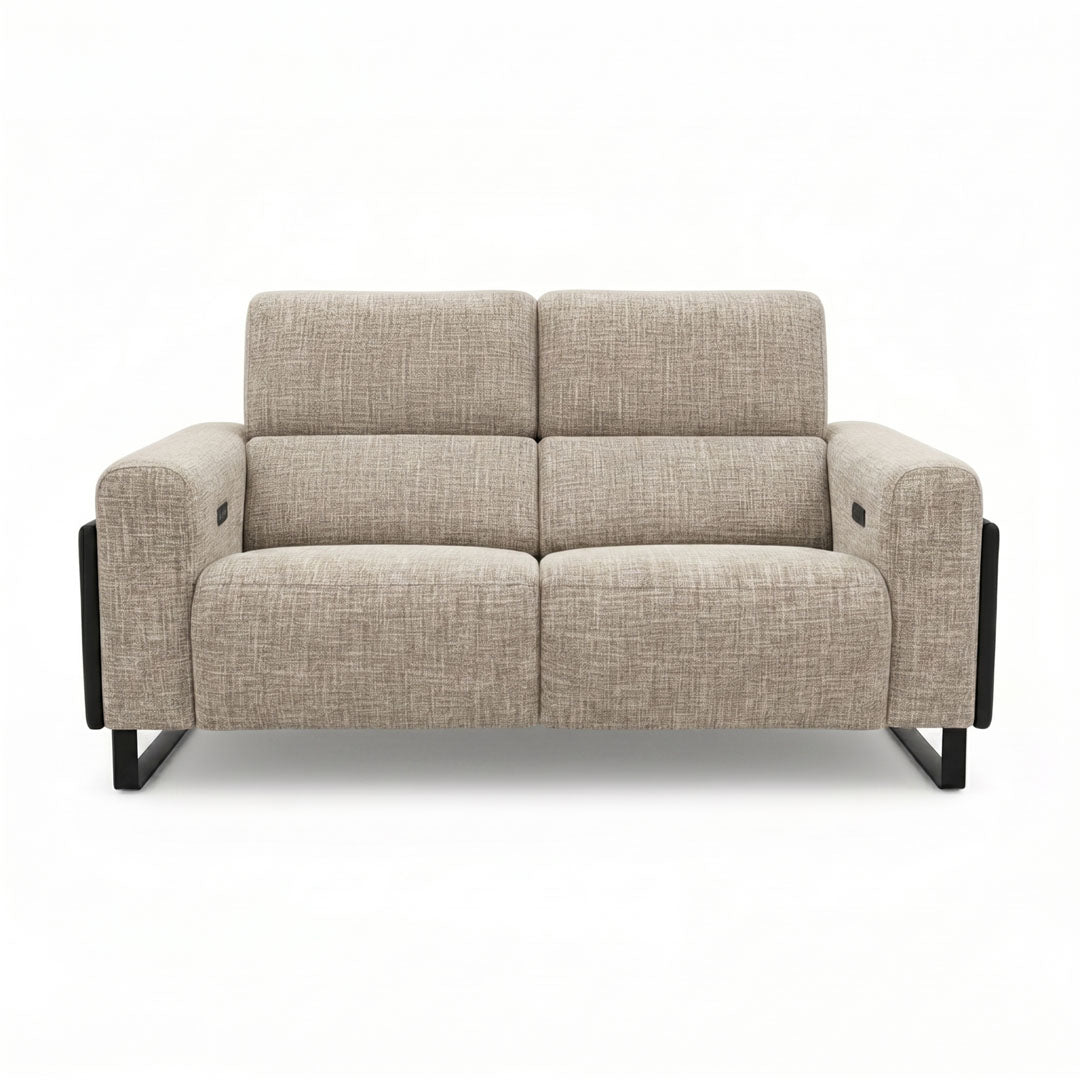 Canapea extensibila Bej din cadru din lemn de plop si pin Arven 170x103x96cm