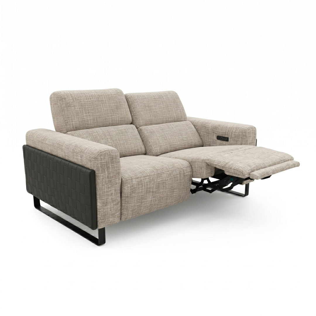 Canapea extensibila Bej din cadru din lemn de plop si pin Arven 170x103x96cm