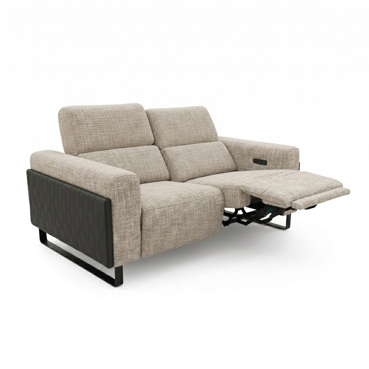 Canapea extensibila Bej din cadru din lemn de plop si pin Arven 170x103x96cm