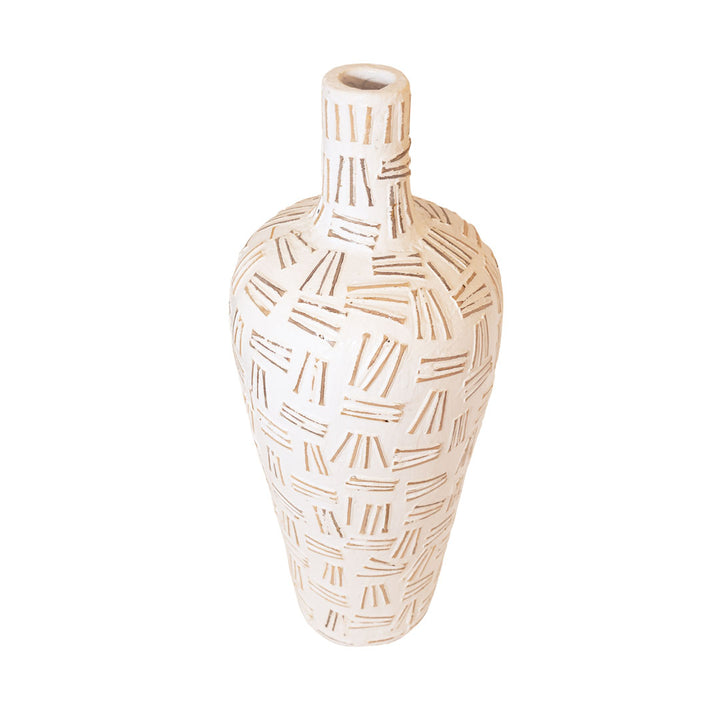 Vas alb din beton Linea 25 x 60 cm
