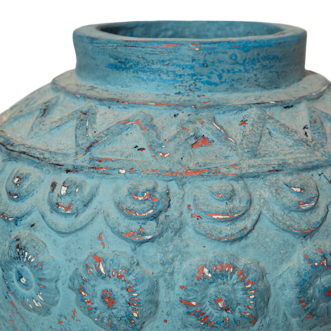 Vas albastru din beton Azura 42 x 36 cm