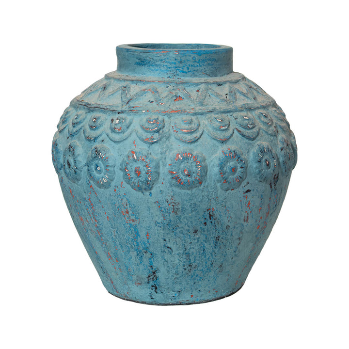 Vas albastru din beton Azura 48 x 46 cm
